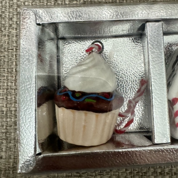 Peppermint Square Porcelain Ornaments - Picture 2 of 4